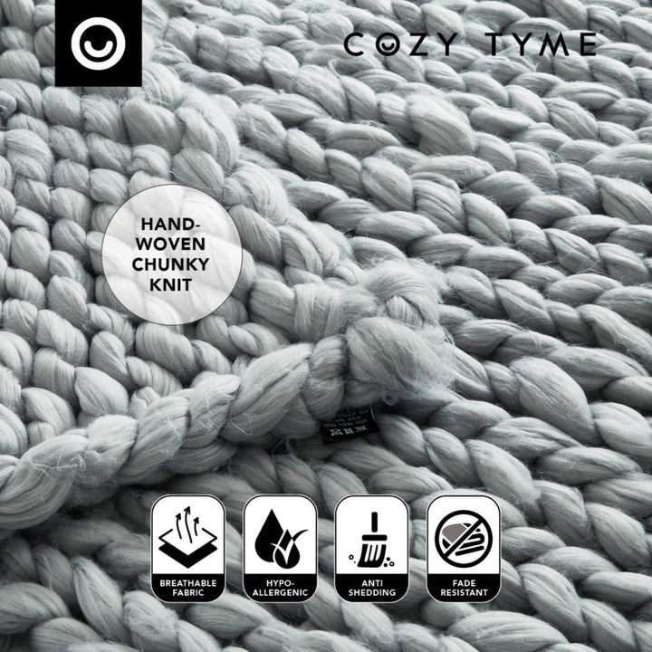 Mantisa Chunky Knit Throw-Cozy-Extra Soft Image 6