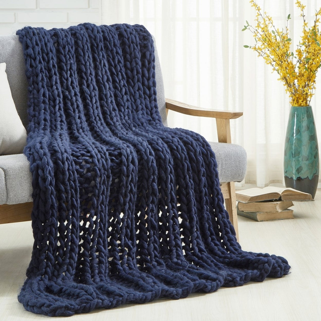 Coronela Cozy Extra Soft Channel Knit Throw Blanket 40x60 50x70 Multiple Colors Image 1