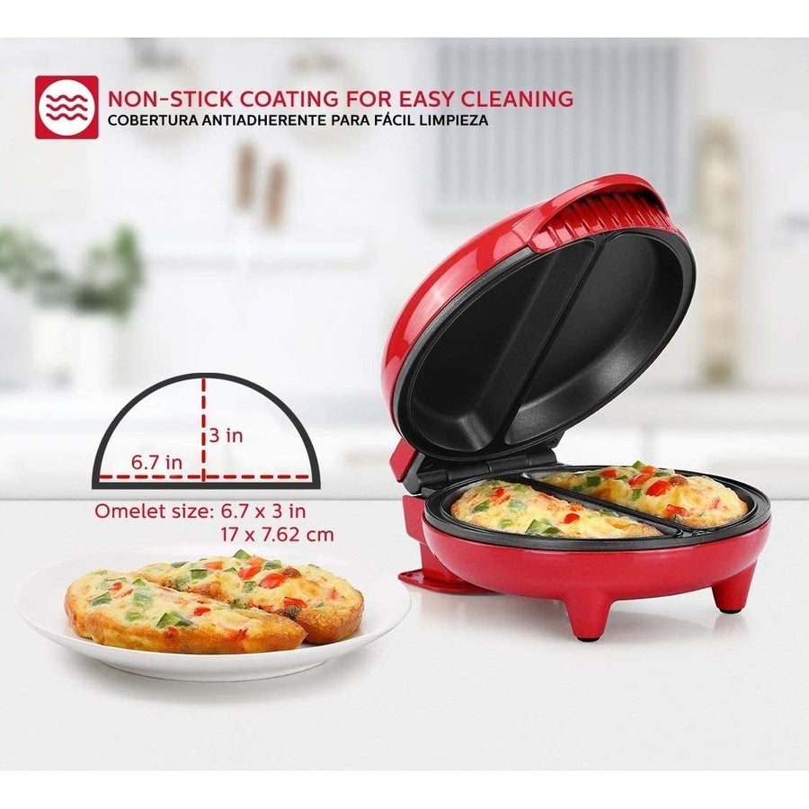 Holstein Housewares Omelet Maker, Red Image 1