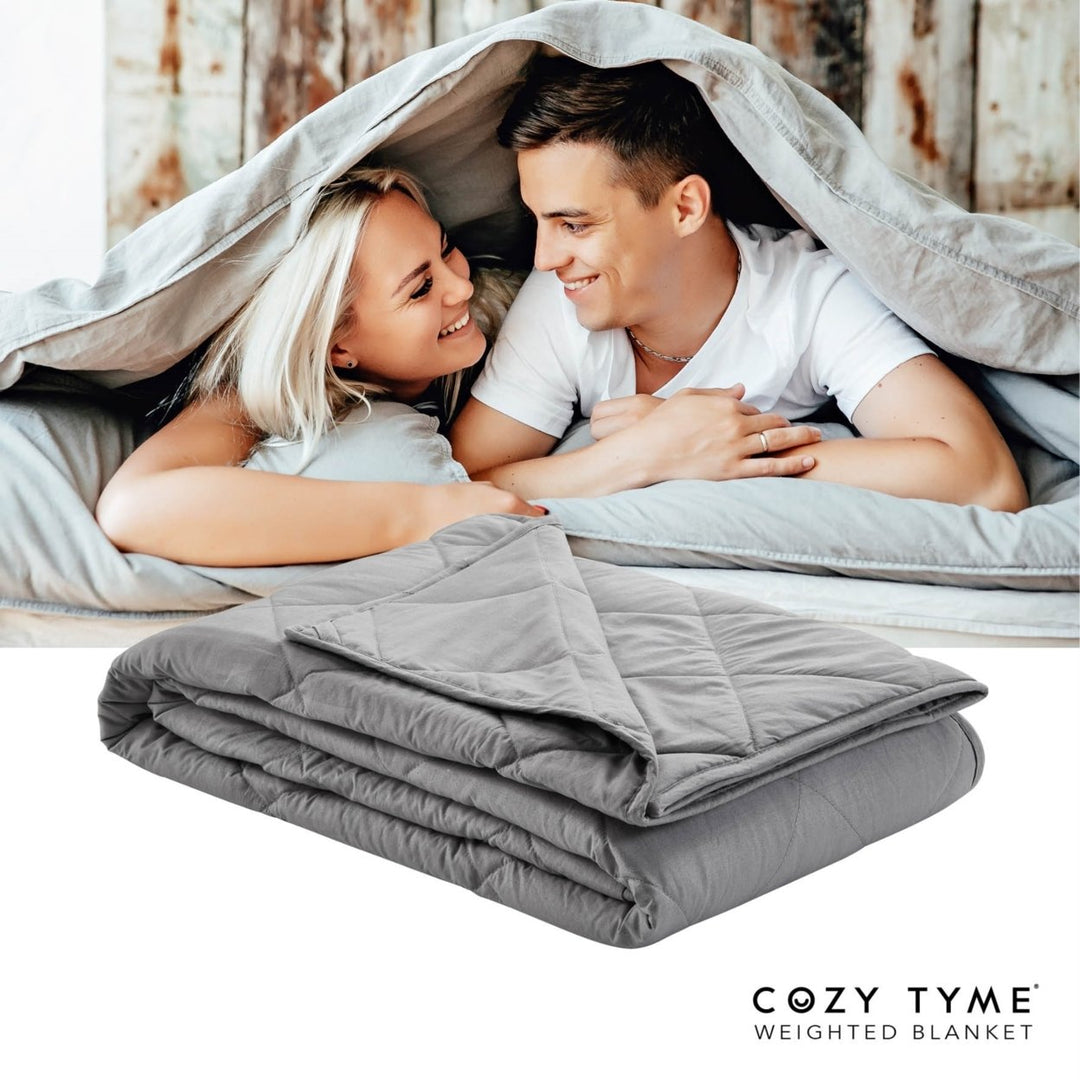 Cozy Tyme Weighted Blanket 41x60 for Kids 100% Cotton 6lbs Deep Touch Pressure Image 1