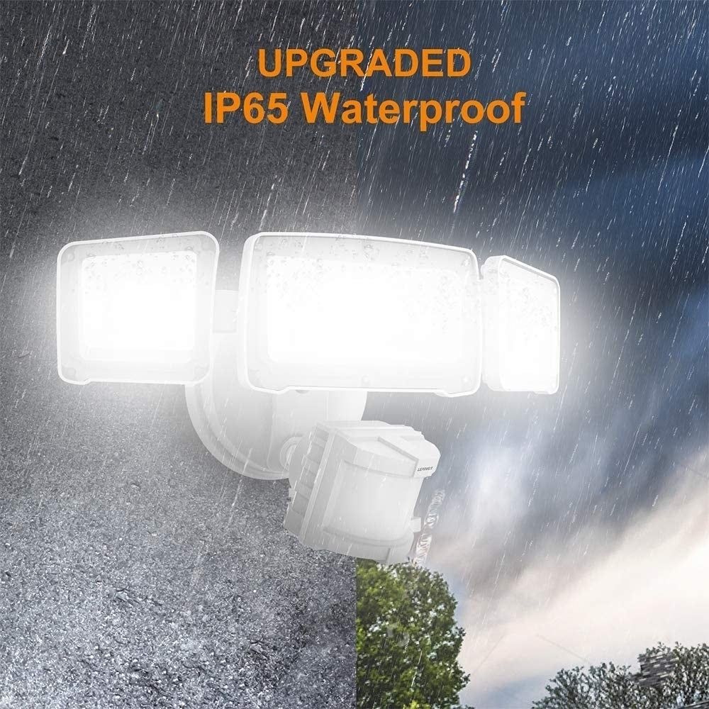 LEPOWER 35W LED Security Lights Motion Sensor Light Outdoor, 3500LM Motion Security Light, 5500K, IP65 Waterproof, Full Image 2