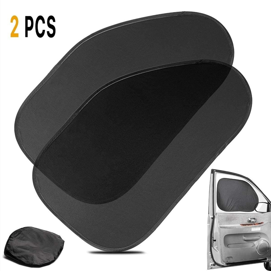 Zone Tech 2x Mesh Car Cling Side Window Sun Shade Heat Protector No Suction Cups Image 1