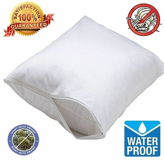 Hypoallergenic 12" Deep Pockets Bed Bug and Waterproof Zippered Vinyl Mattress Cover Protector Image 9