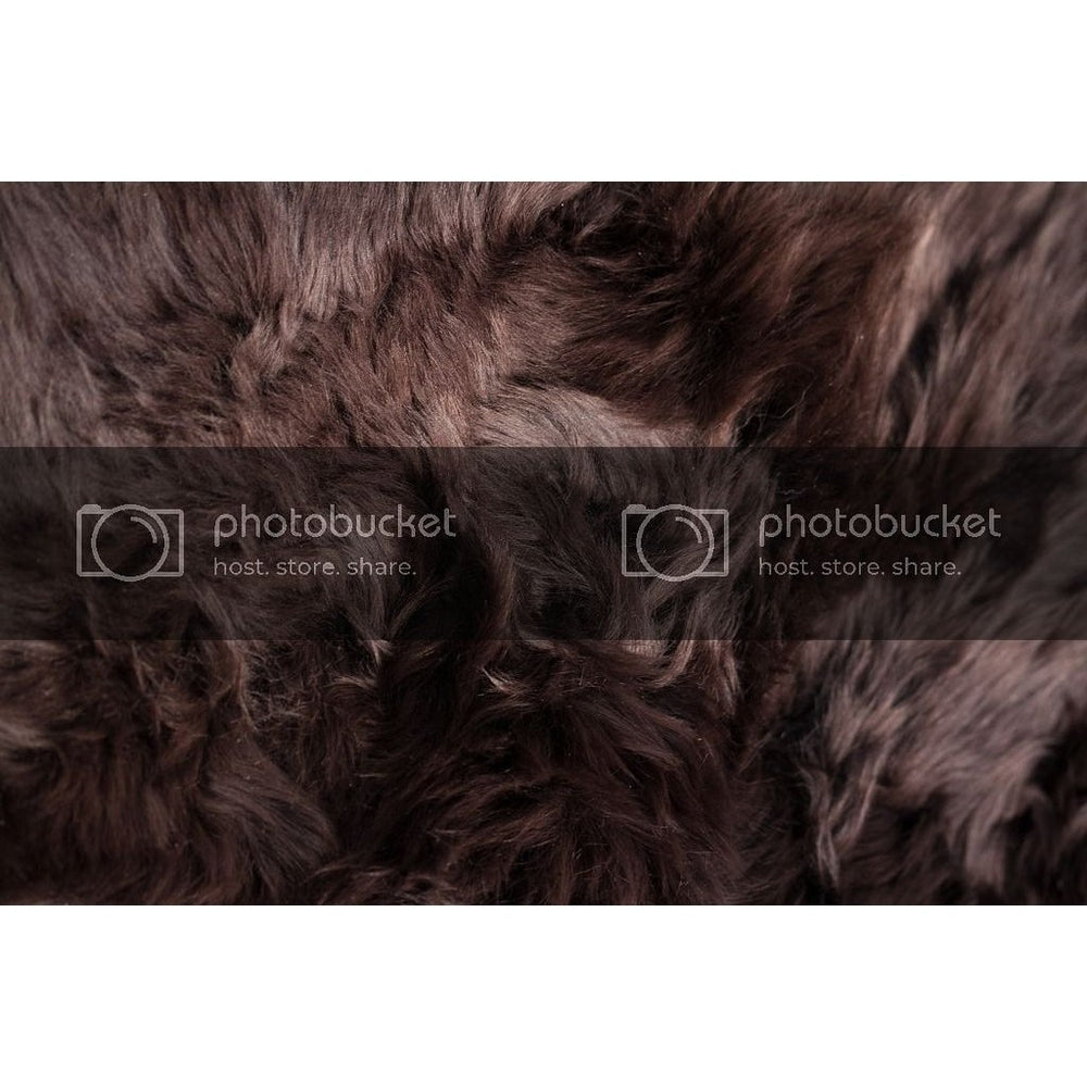 100%  ZEALAND SHEEPSKIN DOUBLE Aprox 2X6 CHOCOLATE Image 2