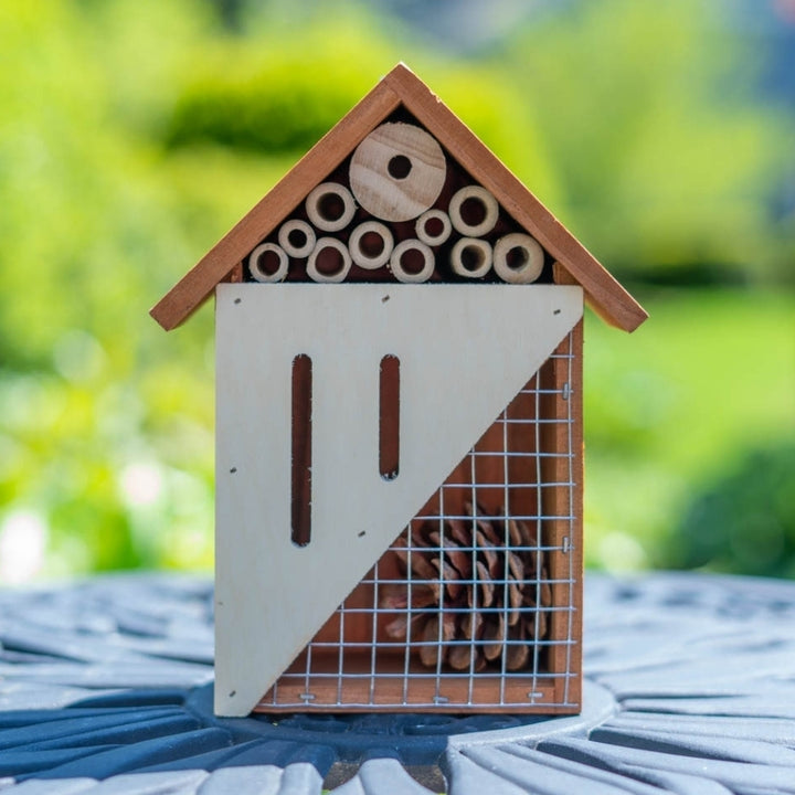 Pollinating Palace Wooden Insect Hotel for Bees Butterflies Ladybugs Eco-Friendly Image 4