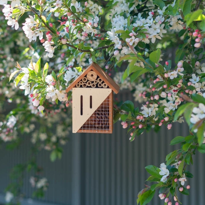 Pollinating Palace Wooden Insect Hotel for Bees Butterflies Ladybugs Eco-Friendly Image 5