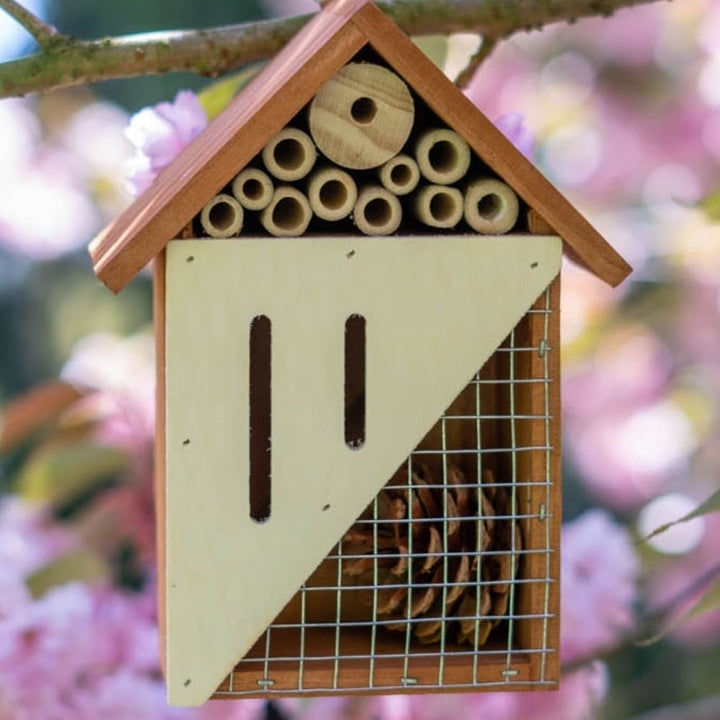 Pollinating Palace Wooden Insect Hotel for Bees Butterflies Ladybugs Eco-Friendly Image 3