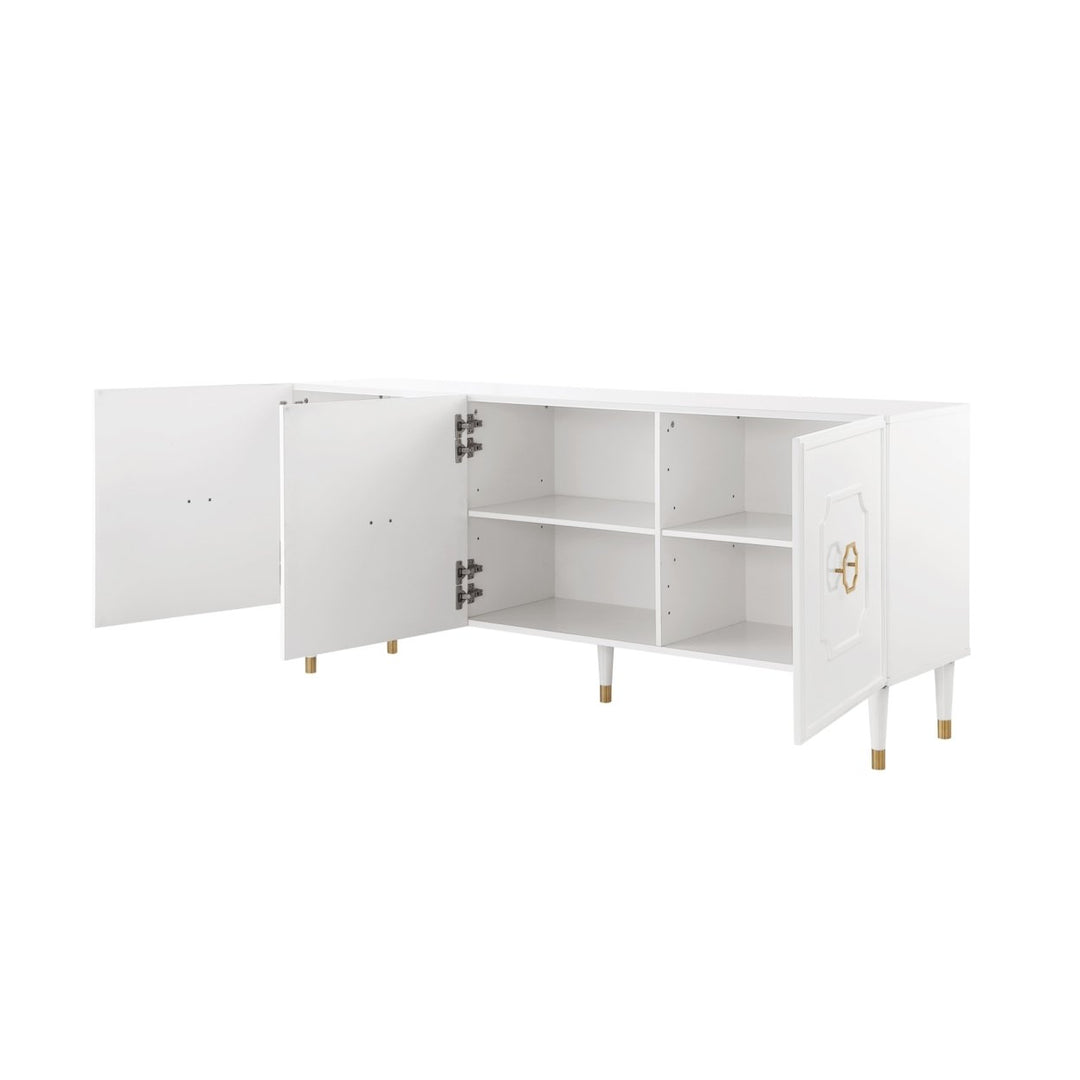 Tua Sideboard-3 Doors-Brushed Finish Handle and Leg Tip-3 Adjustable Shelves Image 8