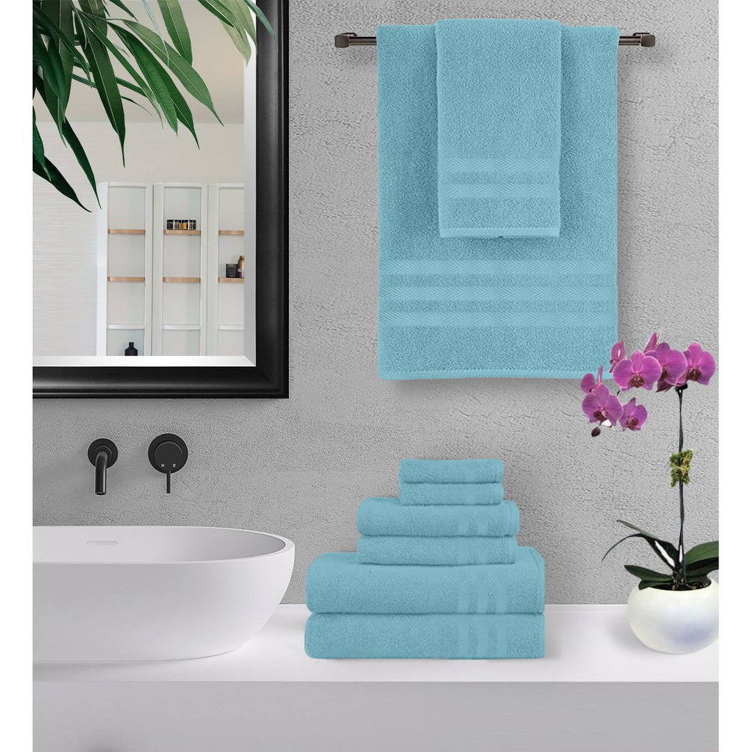 Home Sweet Home 6-Piece 650 GSM Cotton Bath Towel Set Image 2