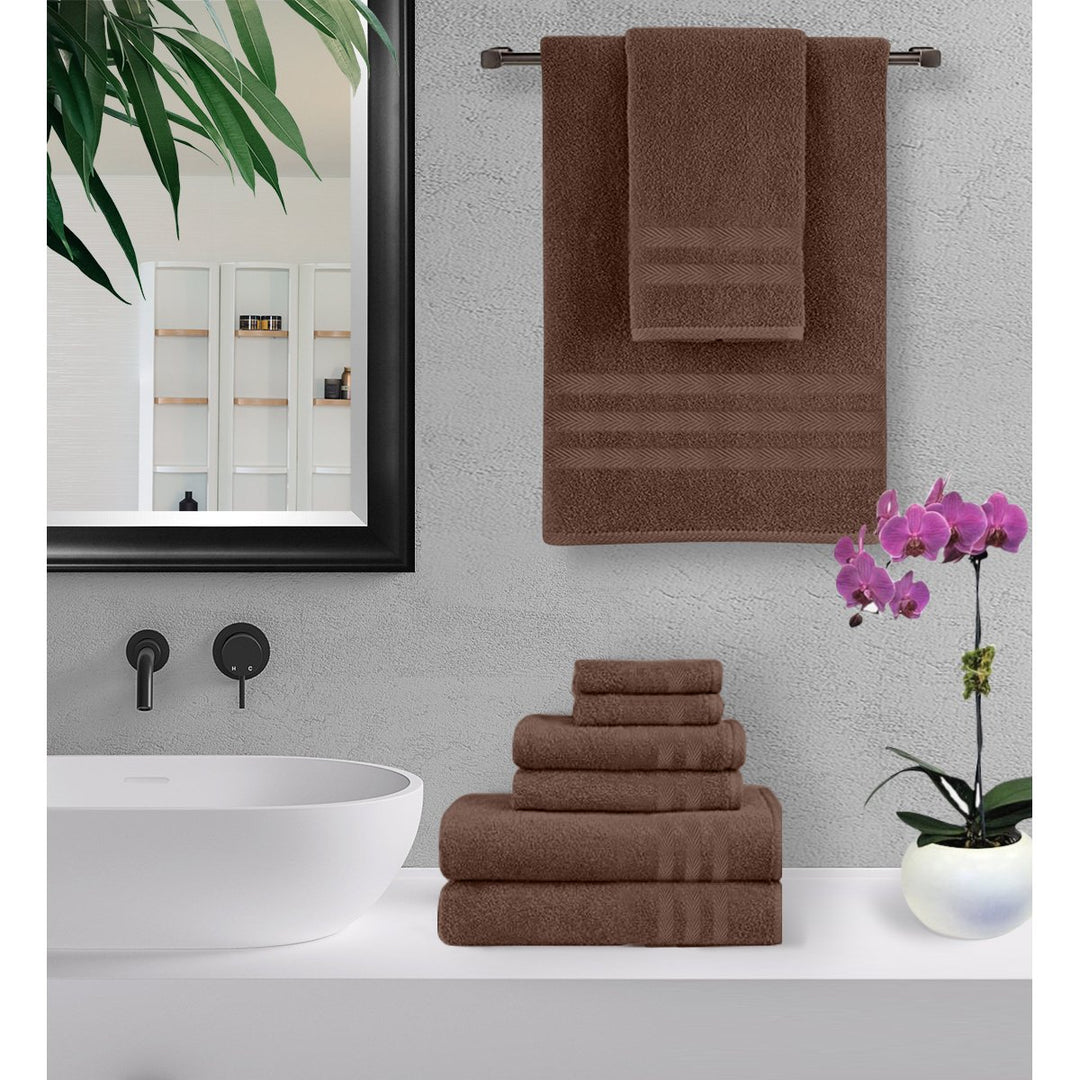 Home Sweet Home 6-Piece 650 GSM Cotton Bath Towel Set Image 4