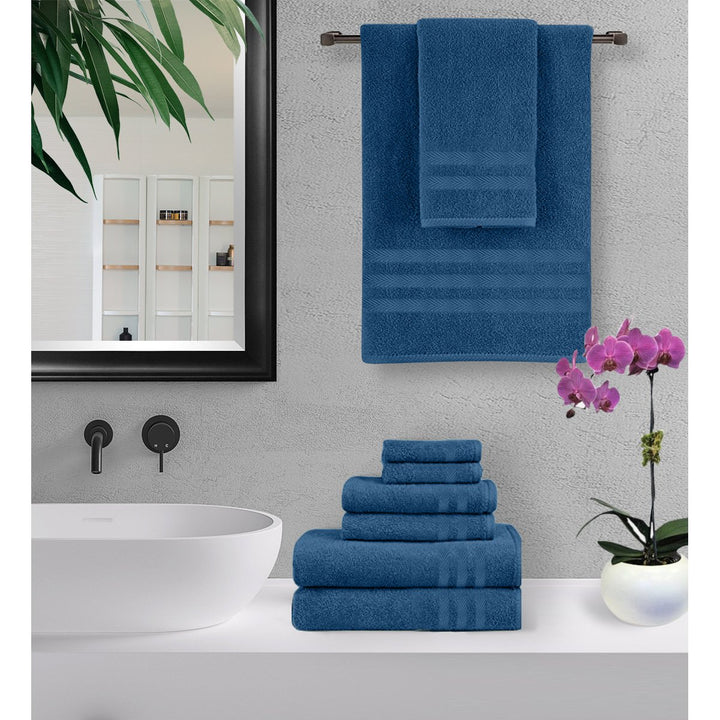 Home Sweet Home 6-Piece 650 GSM Cotton Bath Towel Set Image 6