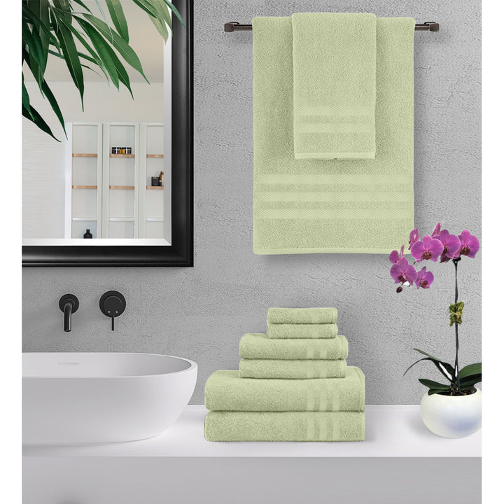 Home Sweet Home 6-Piece 650 GSM Cotton Bath Towel Set Image 7