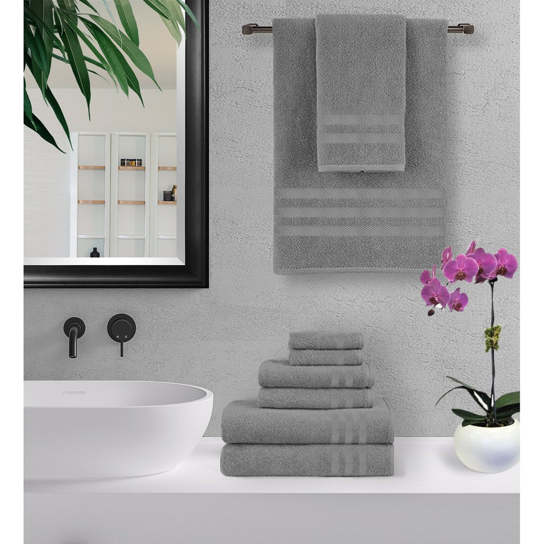 Home Sweet Home 6-Piece 650 GSM Cotton Bath Towel Set Image 8