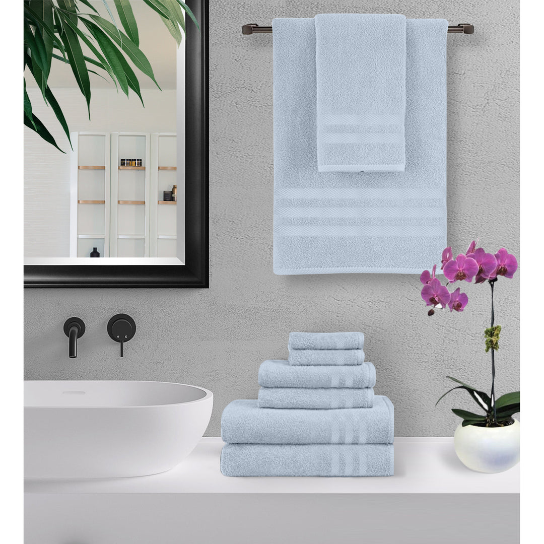 Home Sweet Home 6-Piece 650 GSM Cotton Bath Towel Set Image 9