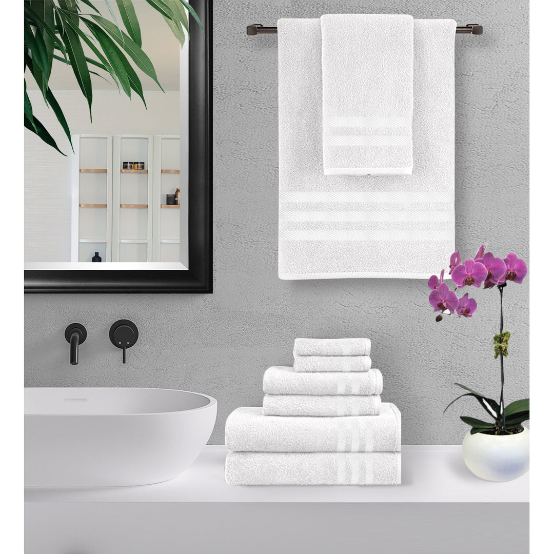 Home Sweet Home 6-Piece 650 GSM Cotton Bath Towel Set Image 10