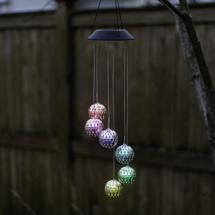 Solar LED Color Changing Wind Chime Mobile - 2 Style Options Image 3