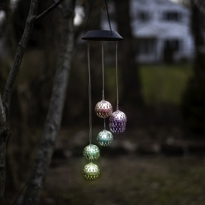 Solar LED Color Changing Wind Chime Mobile - 2 Style Options Image 2