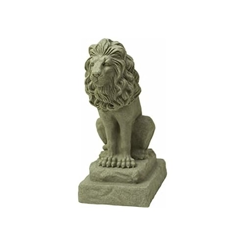 Guardian Lion Statue  Natural Sandstone Appearance 28 Height Image 1