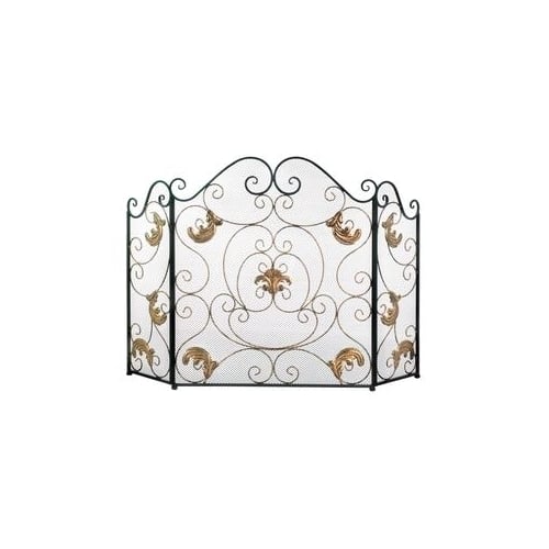 GOLD FLEUR-DE-LIS FIREPLACE SCREEN Image 1