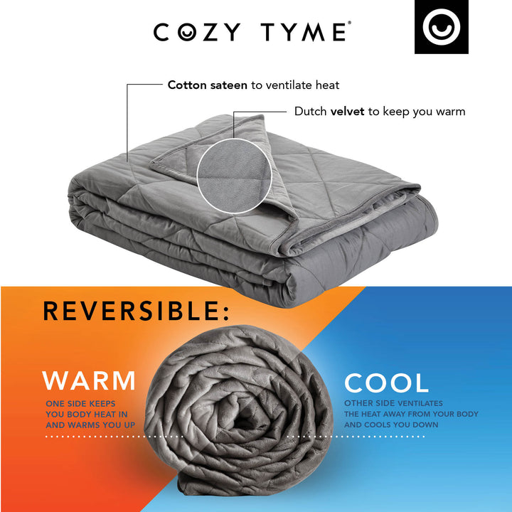 Adana 2 in 1 Warm and Cool Weighted Blanket - Calm Sleeping Image 4