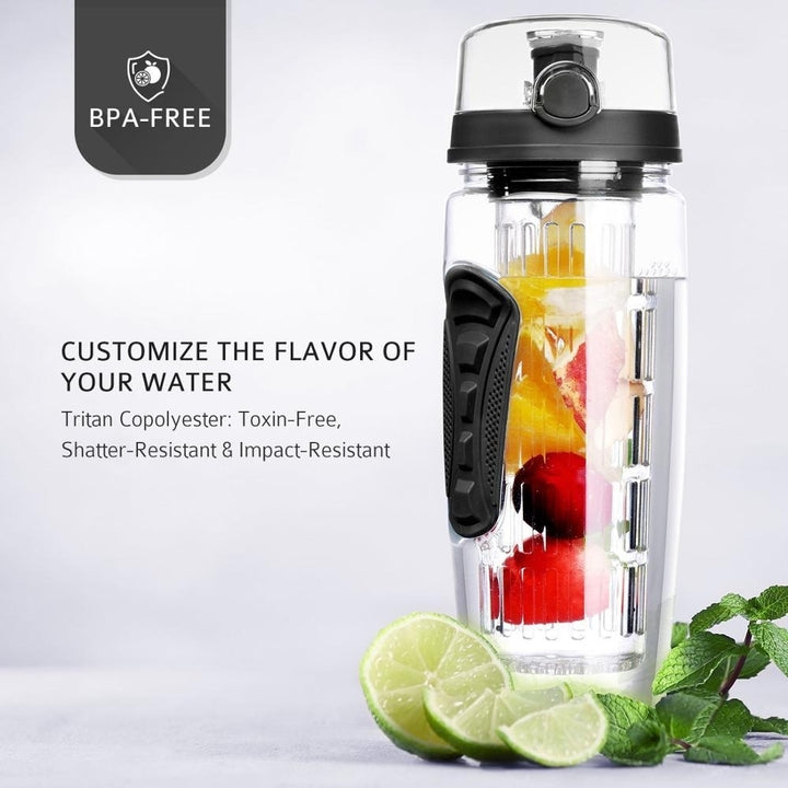 32oz 900ml Fruit Infuser Juice Shaker Sports Lemon Water Bottle Tour Hiking Portable Climbing Camp Image 12