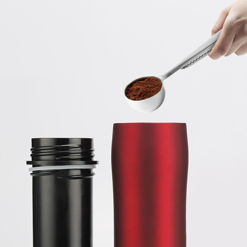 350ML French Press Stianless Steel Portable Coffee Maker Tarvel With Plunger Filter Double Wall Vacuum Mug Pot Image 7