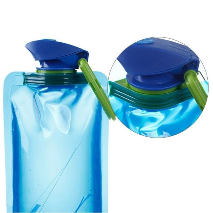 Reusable Sports Travel Portable Collapsible Folding Drink Water Bottle 700mL Image 5