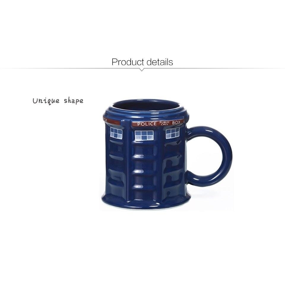 Doctor Who Tardis Police Box Ceramic Mug Cup With Lid Cover For Tea Coffee Funny Creative Presents Kids Men Image 8