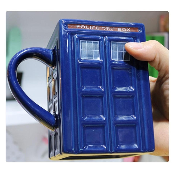 Doctor Who Tardis Police Box Ceramic Mug Cup With Lid Cover For Tea Coffee Funny Creative Presents Kids Men Image 9