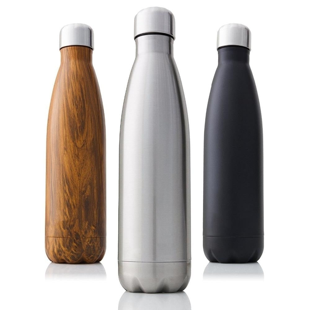 Double Wall Insulated Vacuum Flask Stainless Steel Water Bottle Thermos For Sport Image 1