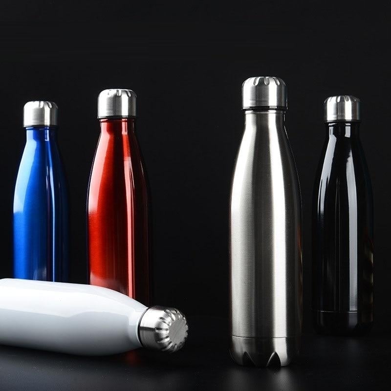 Double Wall Insulated Vacuum Flask Stainless Steel Water Bottle Thermos For Sport Image 7