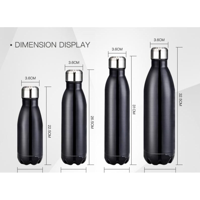 Double Wall Insulated Vacuum Flask Stainless Steel Water Bottle Thermos For Sport Image 9