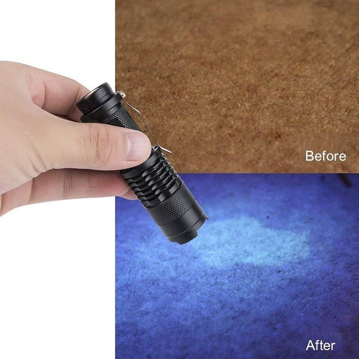 Led UV 395NM Flash Torch Ultra Violet Purple Light UV Lamp AA Battery For Marker Checker Detection Image 3