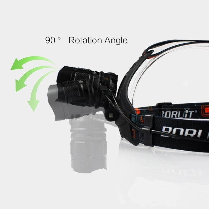 LED Headlamp High Power 5000LM XM-L2 Headlight 5-Mode Zoom Head Torch 18650 Rechargeable POWER BANK Flashlight Image 3