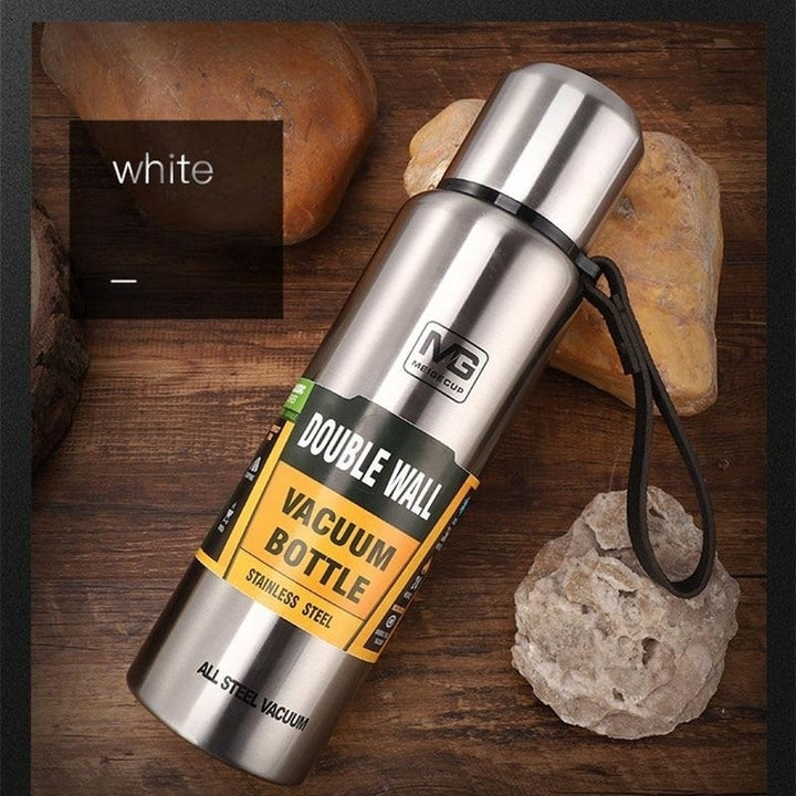 Outdoor Thermos Bottle Portable Large Capacity Insulated Cup Military Style Vacuum Flask Image 12