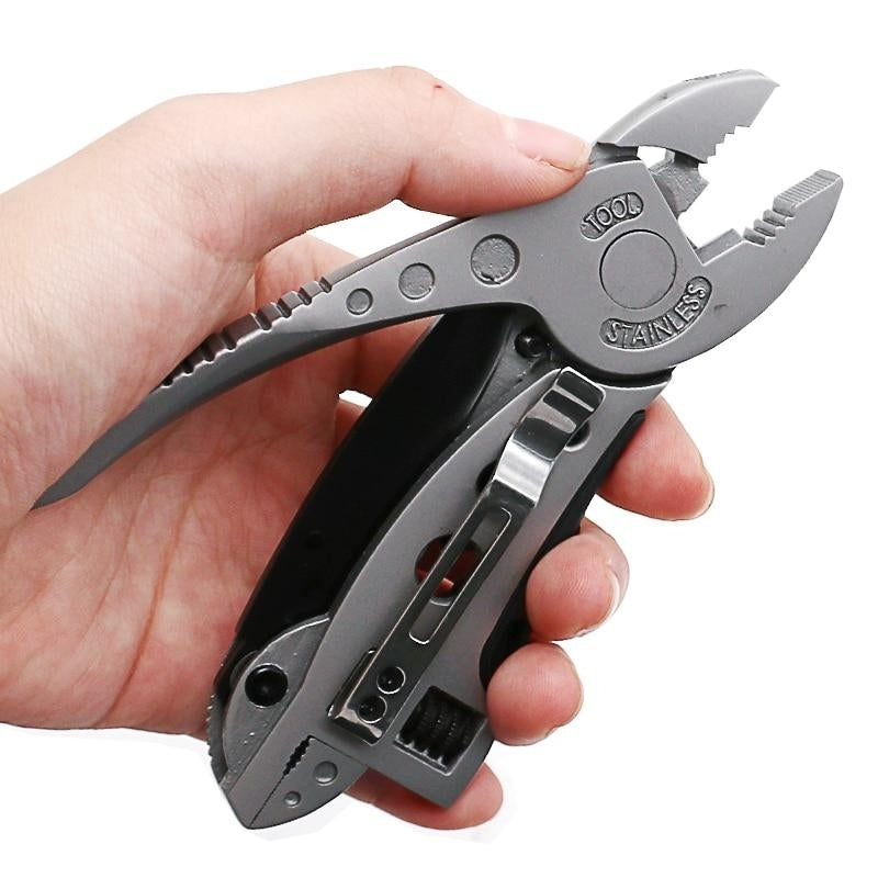 Pocket Knife Screwdriver Set Kit Adjustable Wrench Jaw Spanner Repair Survival Hand Multi Tools Mini DTTT Image 2