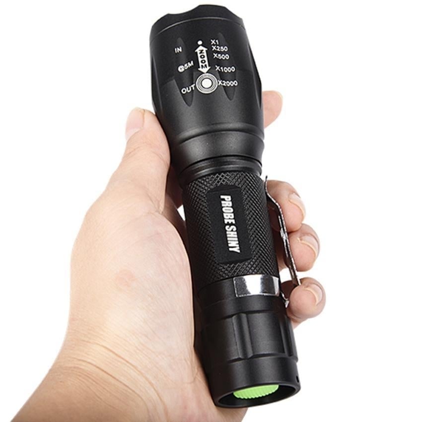 T6 LED Super Bright Adjustable Focus Flashlight Torch Zoomable 6000 Lumens Aluminum Alloy Body Image 5