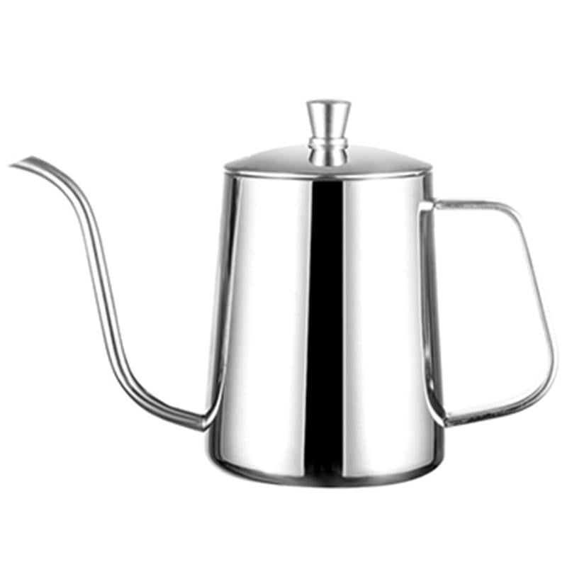 Stainless Steel Mounting Bracket Hand Punch Pot Coffee With Lid Drip Gooseneck Spout Long Mouth Kettle Teapot-600ml Image 9