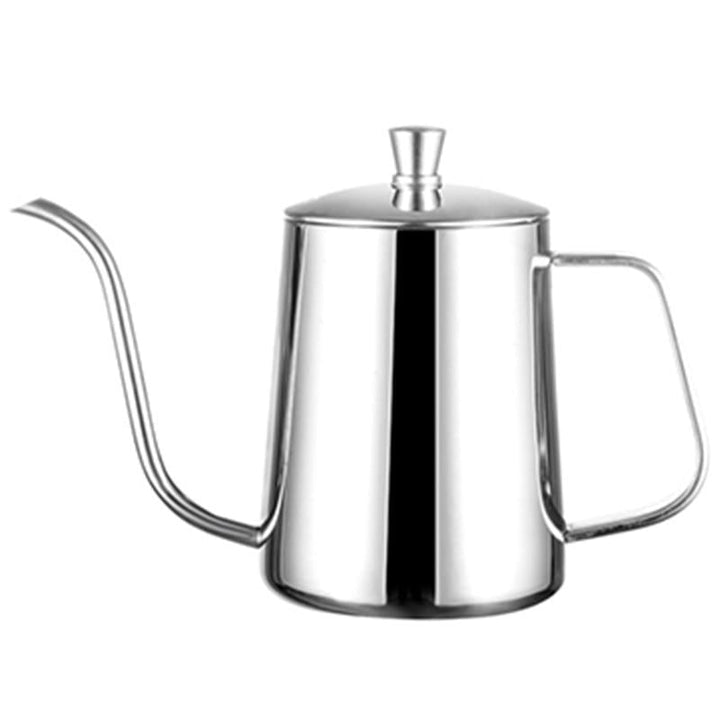 Stainless Steel Mounting Bracket Hand Punch Pot Coffee With Lid Drip Gooseneck Spout Long Mouth Kettle Teapot-600ml Image 9