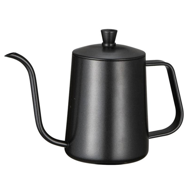 Stainless Steel Mounting Bracket Hand Punch Pot Coffee With Lid Drip Gooseneck Spout Long Mouth Kettle Teapot-600ml Image 10