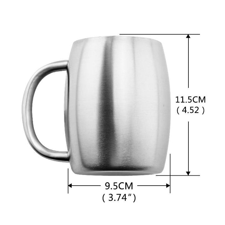 Stainless Steel Coffee Beer Double Wall Thermo Wine Tumbler Travel Mugs For Tea Cup Moscow Mule (Silver 400ml) Image 2