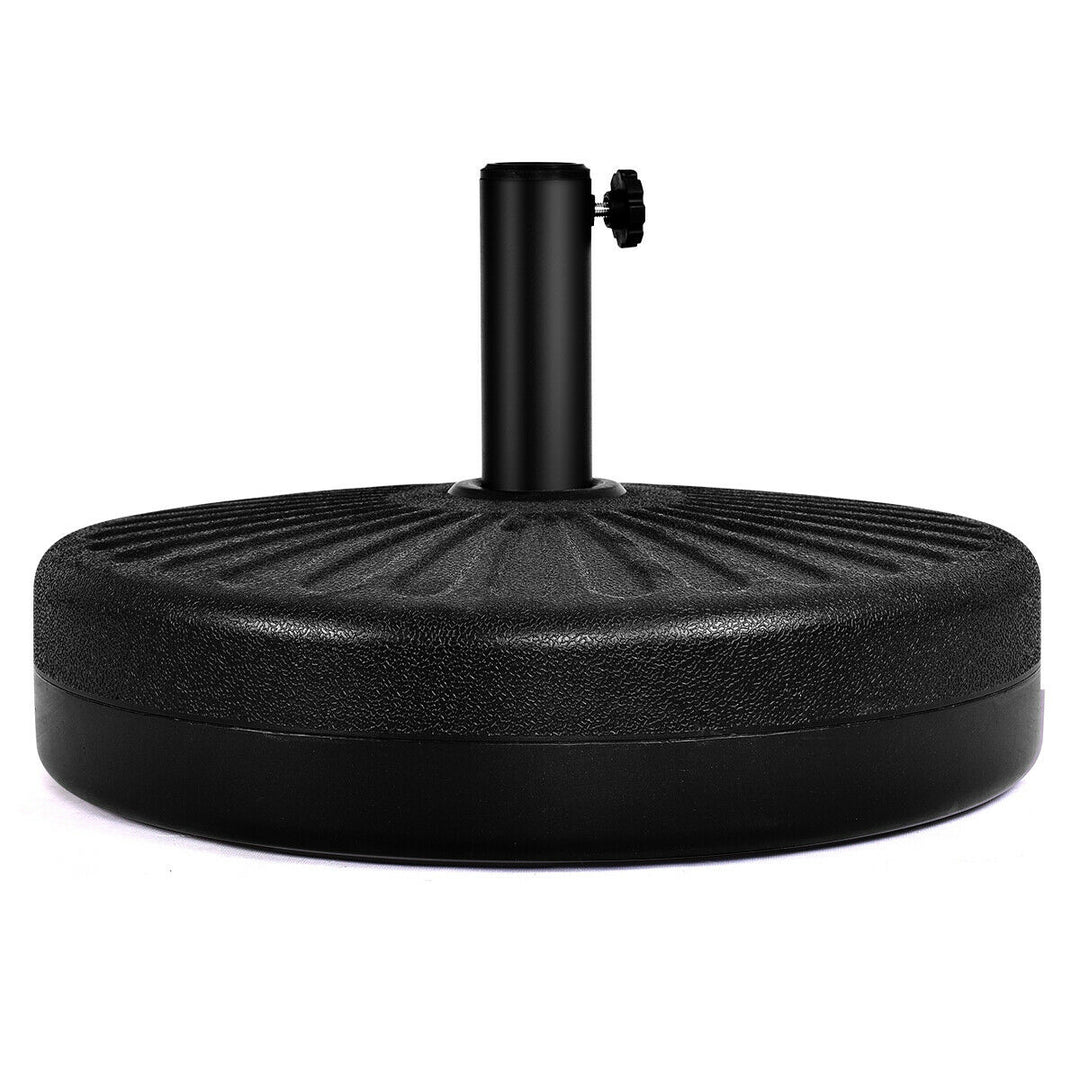 20 Round 23L Water Filled Umbrella Base Stand Self-filled Patio Furniture Black Image 9