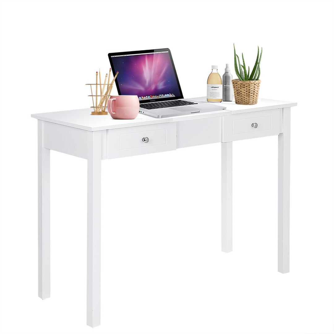 Vanity Table Dressing Table Flip Top Desk Furniture White Image 10