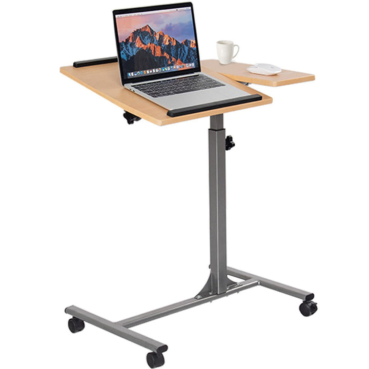 1PC Adjustable Laptop Notebook Desk Table Stand Holder Swivel Home Office Wheel Image 10