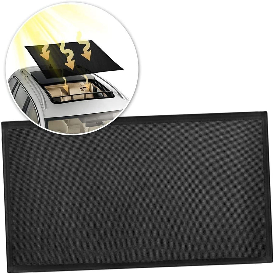 Zone Tech Sunroof Car Vehicle Black Mesh Magnetic Sun Shade Ray Shield Foldable Image 1