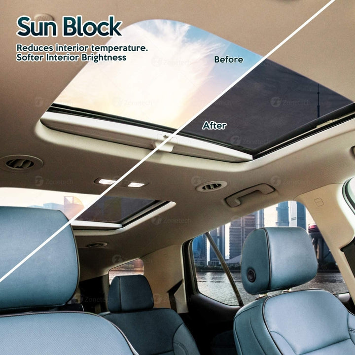 Zone Tech Sunroof Car Vehicle Black Mesh Magnetic Sun Shade Ray Shield Foldable Image 3