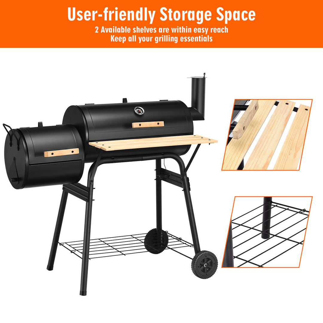 Outdoor BBQ Grill Charcoal Barbecue Pit Patio Backyard Meat Cooker Smoker Image 6