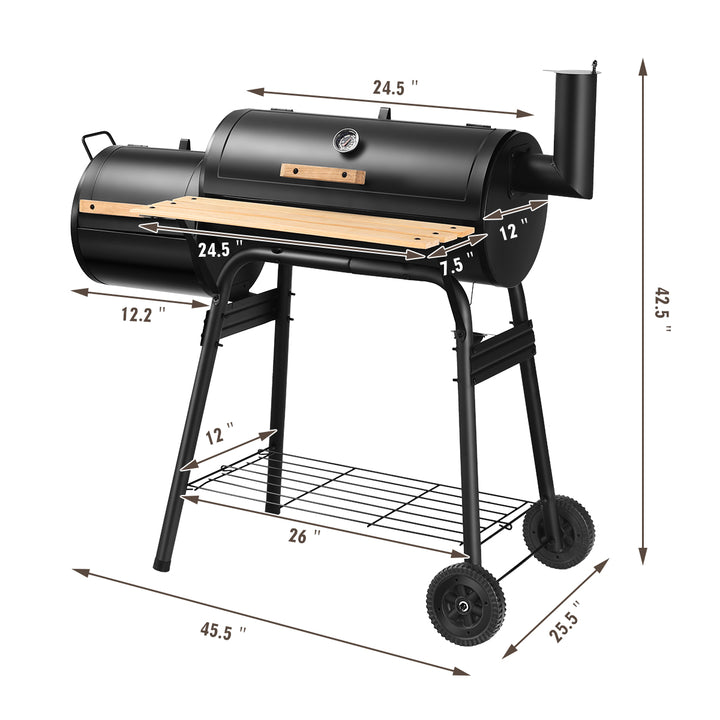 Outdoor BBQ Grill Charcoal Barbecue Pit Patio Backyard Meat Cooker Smoker Image 10