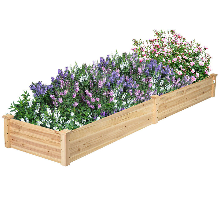 Wooden Vegetable Raised Garden Bed Backyard Patio Grow Flowers Planter Image 9