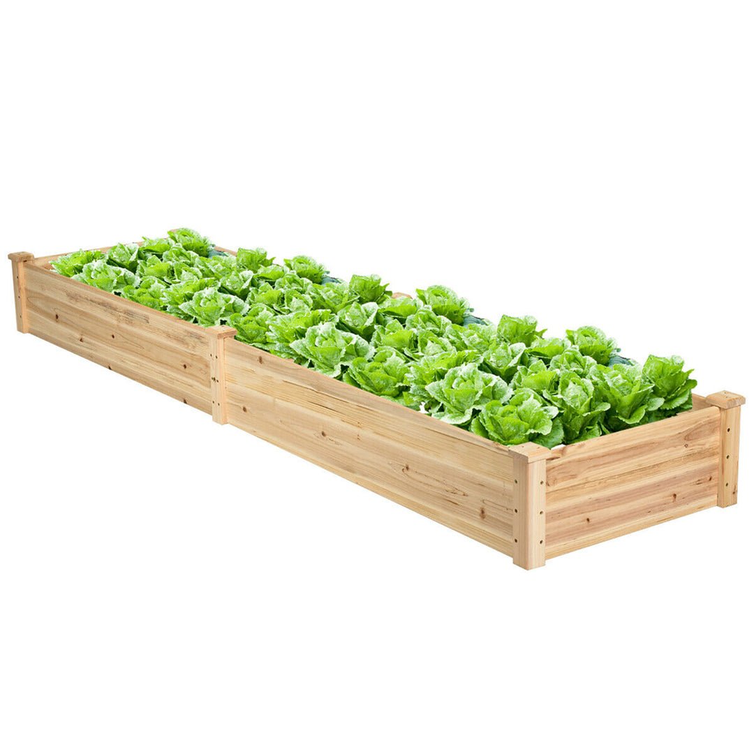 Wooden Vegetable Raised Garden Bed Backyard Patio Grow Flowers Planter Image 10